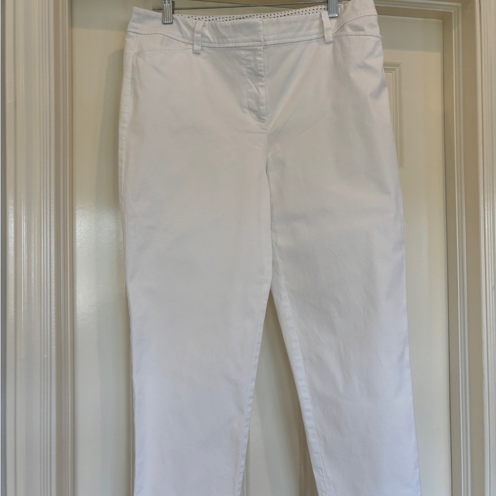 Talbots White Perfect Crop Pants